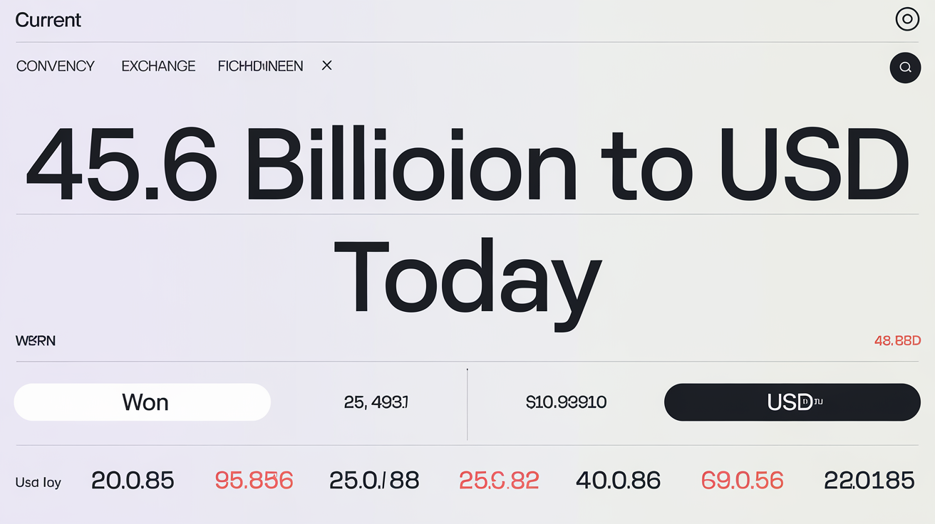 45.6 billion won to usd 