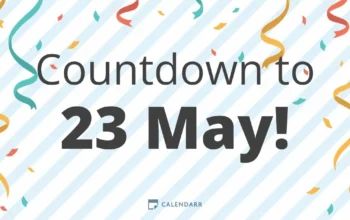 how many weeks until may 23